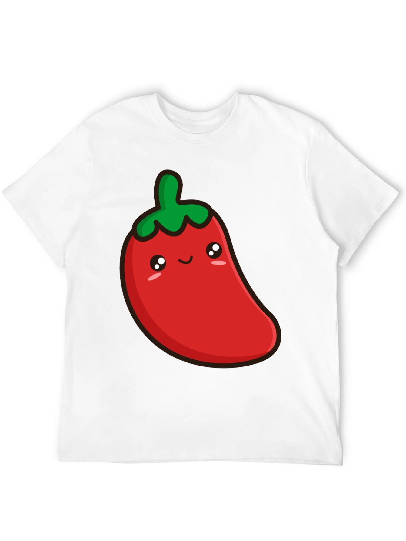 Cute Chili Pepper Graphic Tee - Unisex Black T-Shirt
