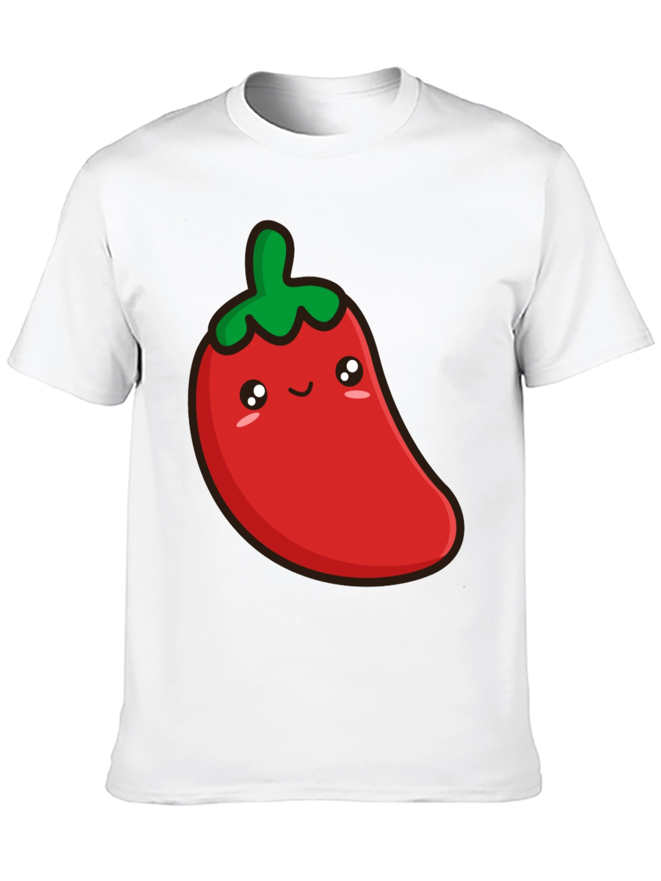 Cute Chili Pepper Graphic Tee - Unisex Black T-Shirt