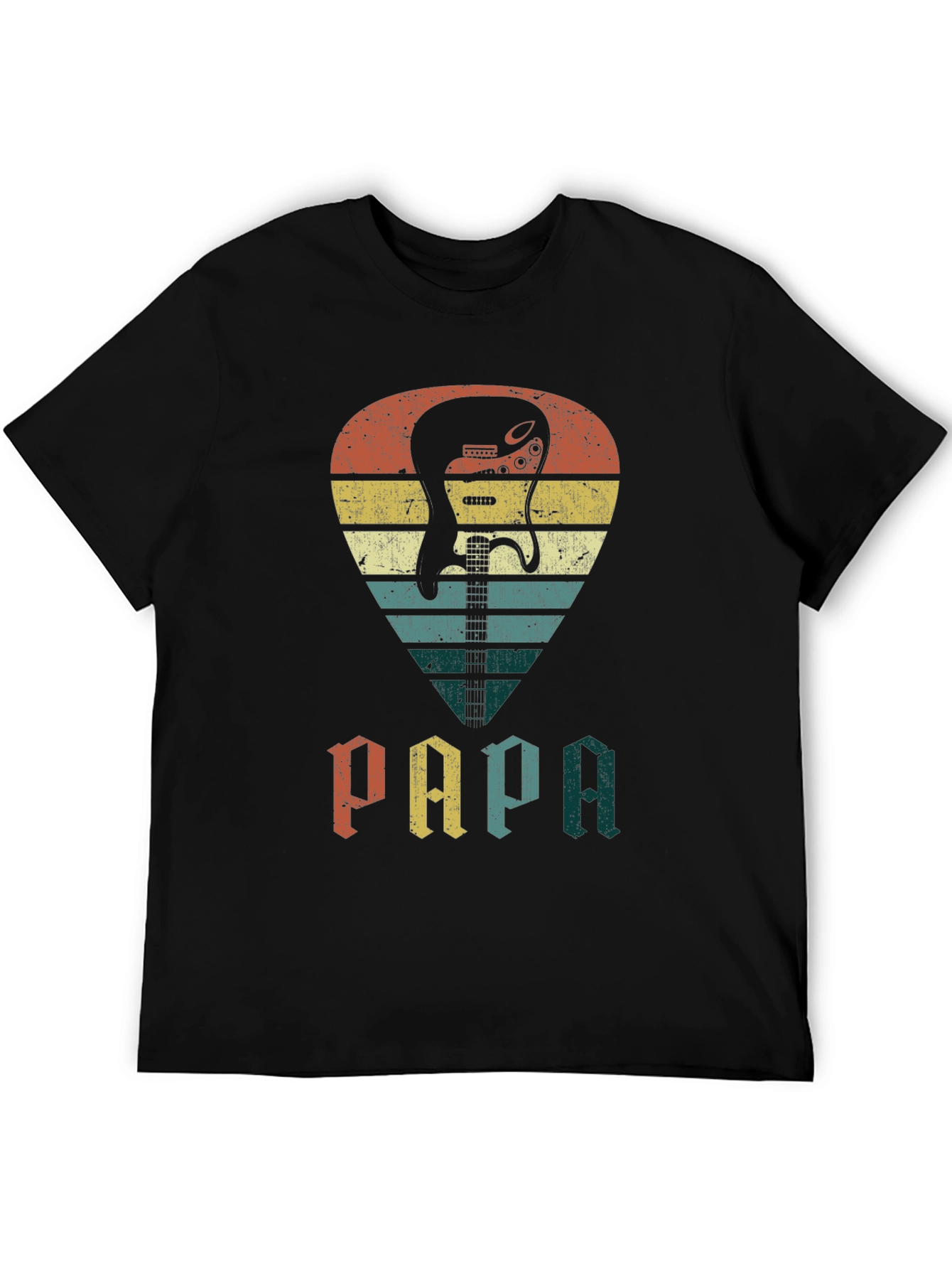 Retro Guitar Pick Papa T-Shirt