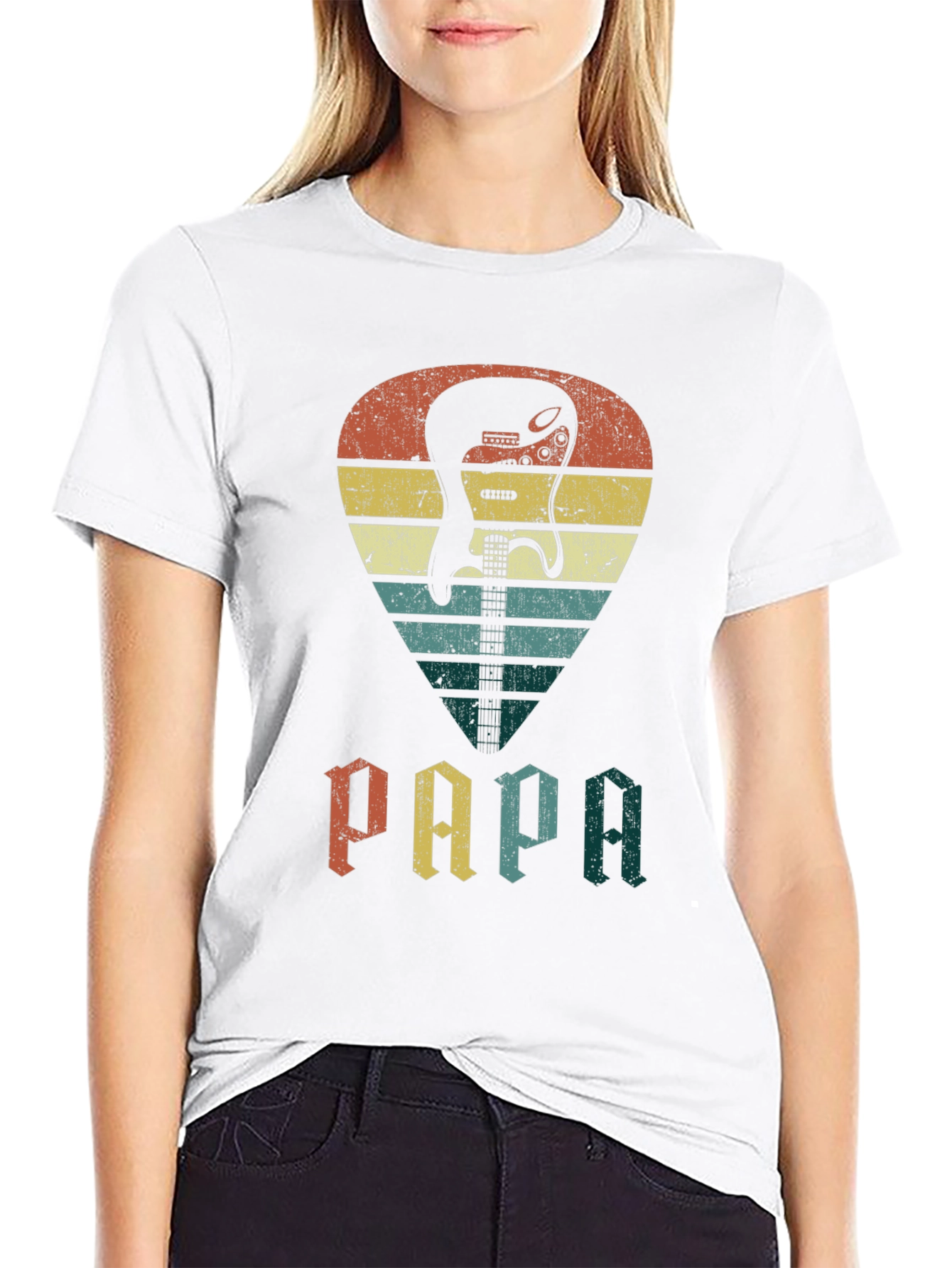 Retro Guitar Pick Papa T-Shirt