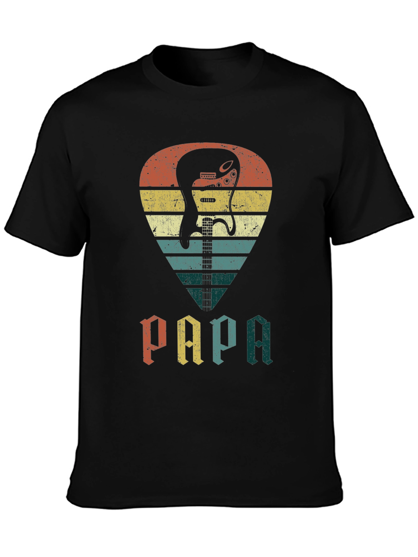 Retro Guitar Pick Papa T-Shirt