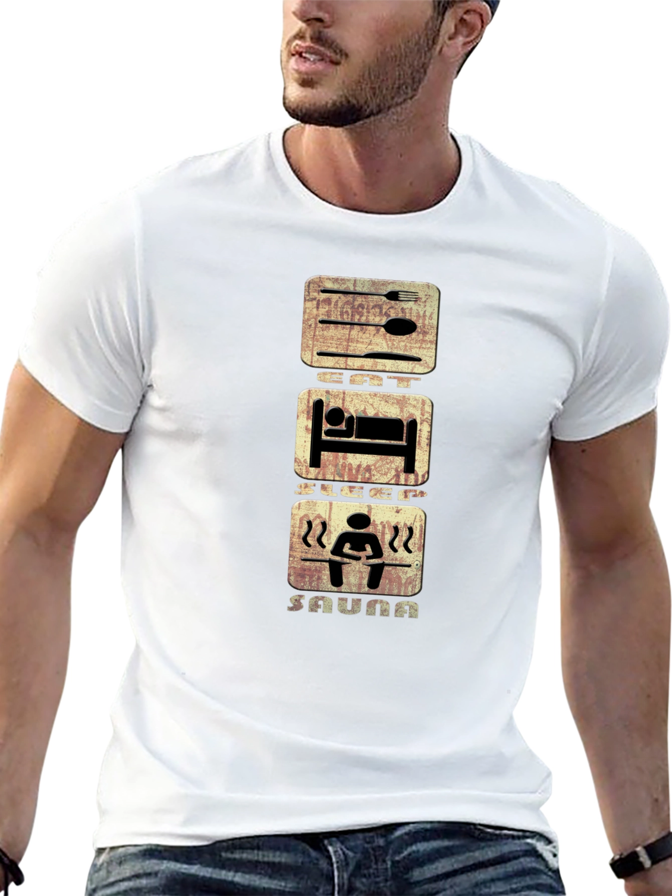 Eat Sleep Sauna Graphic Tee
