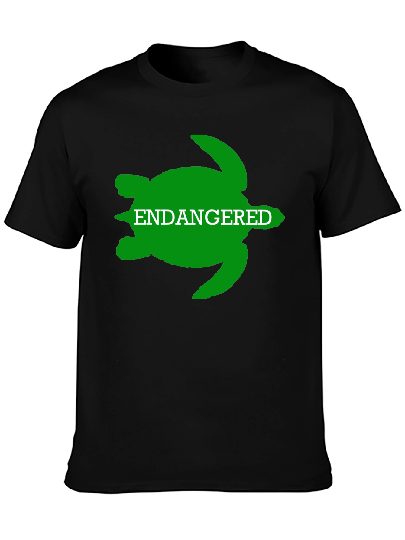Endangered Turtle Graphic Tee - Black