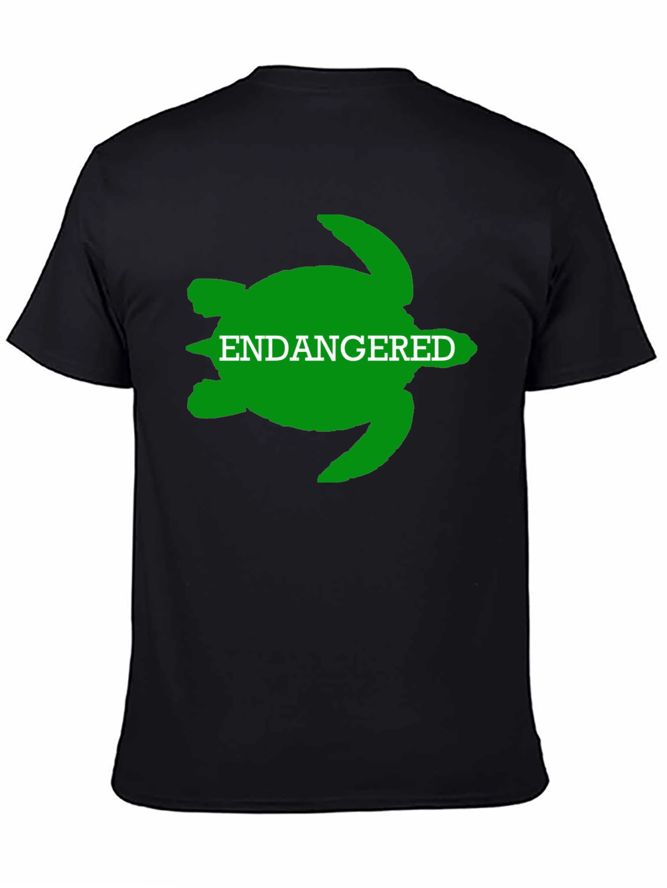 Endangered Turtle Graphic Tee - Black