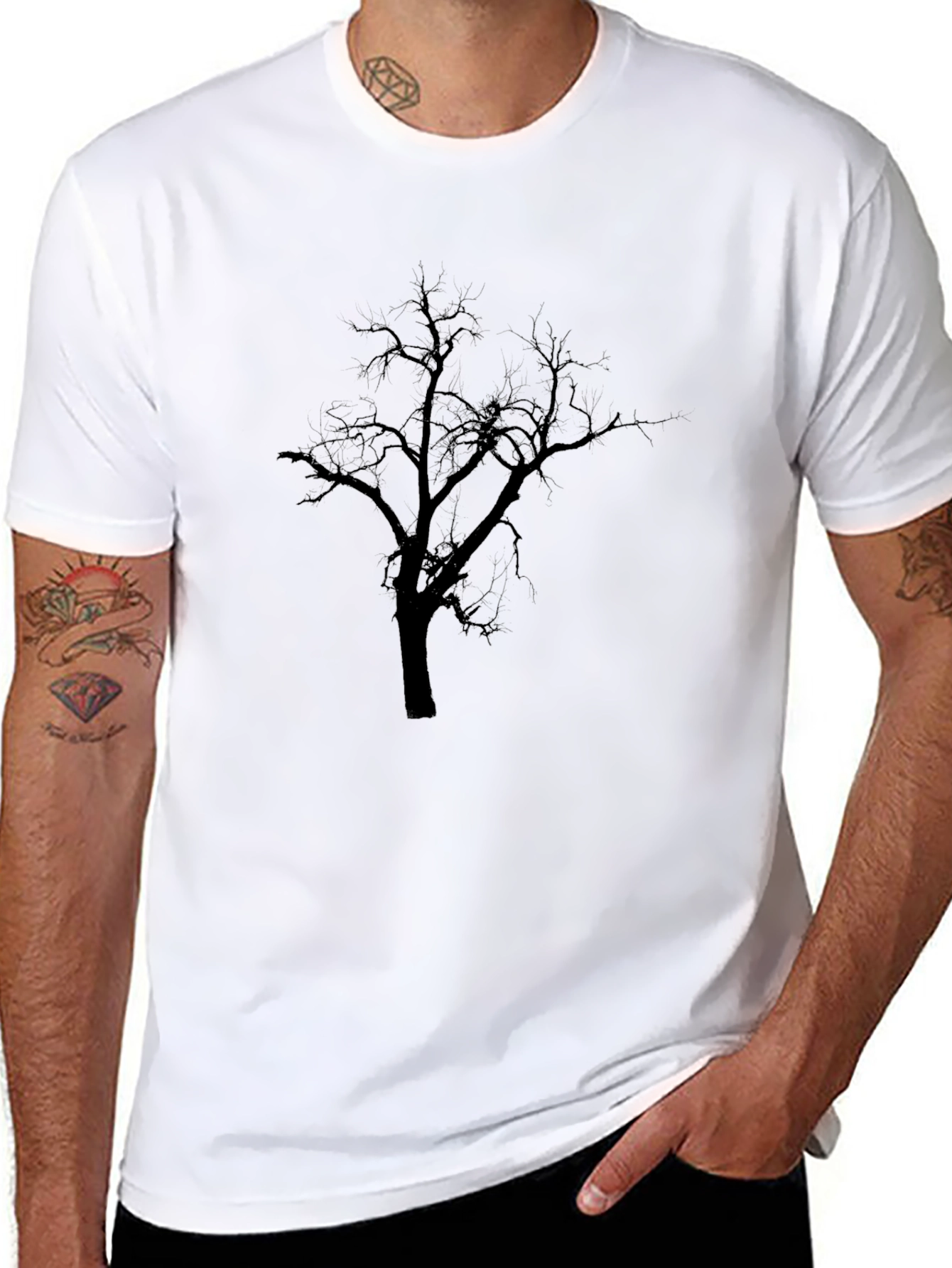 Black Tree Graphic T-Shirt