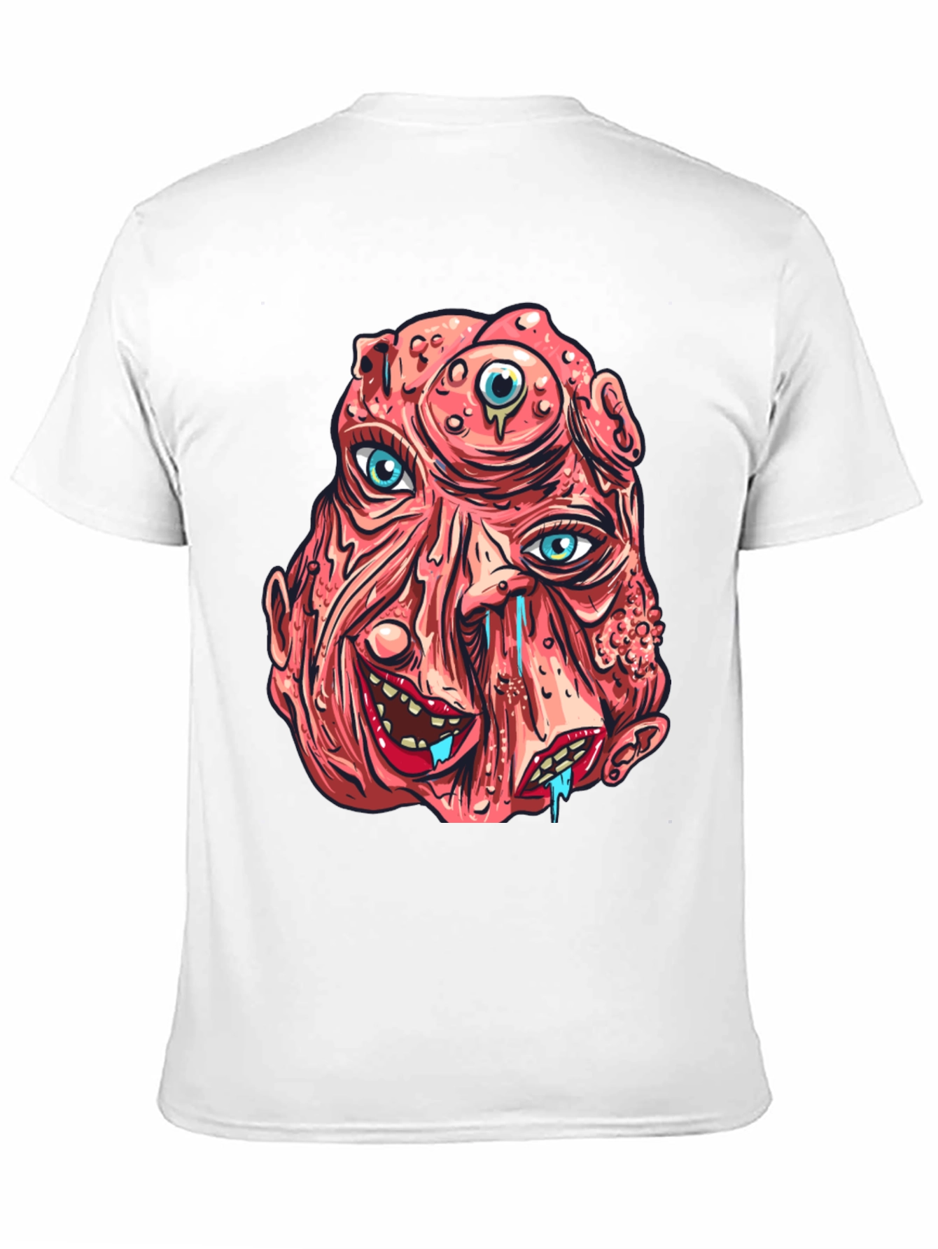 Unique Horror Graphic Print Black T-Shirt