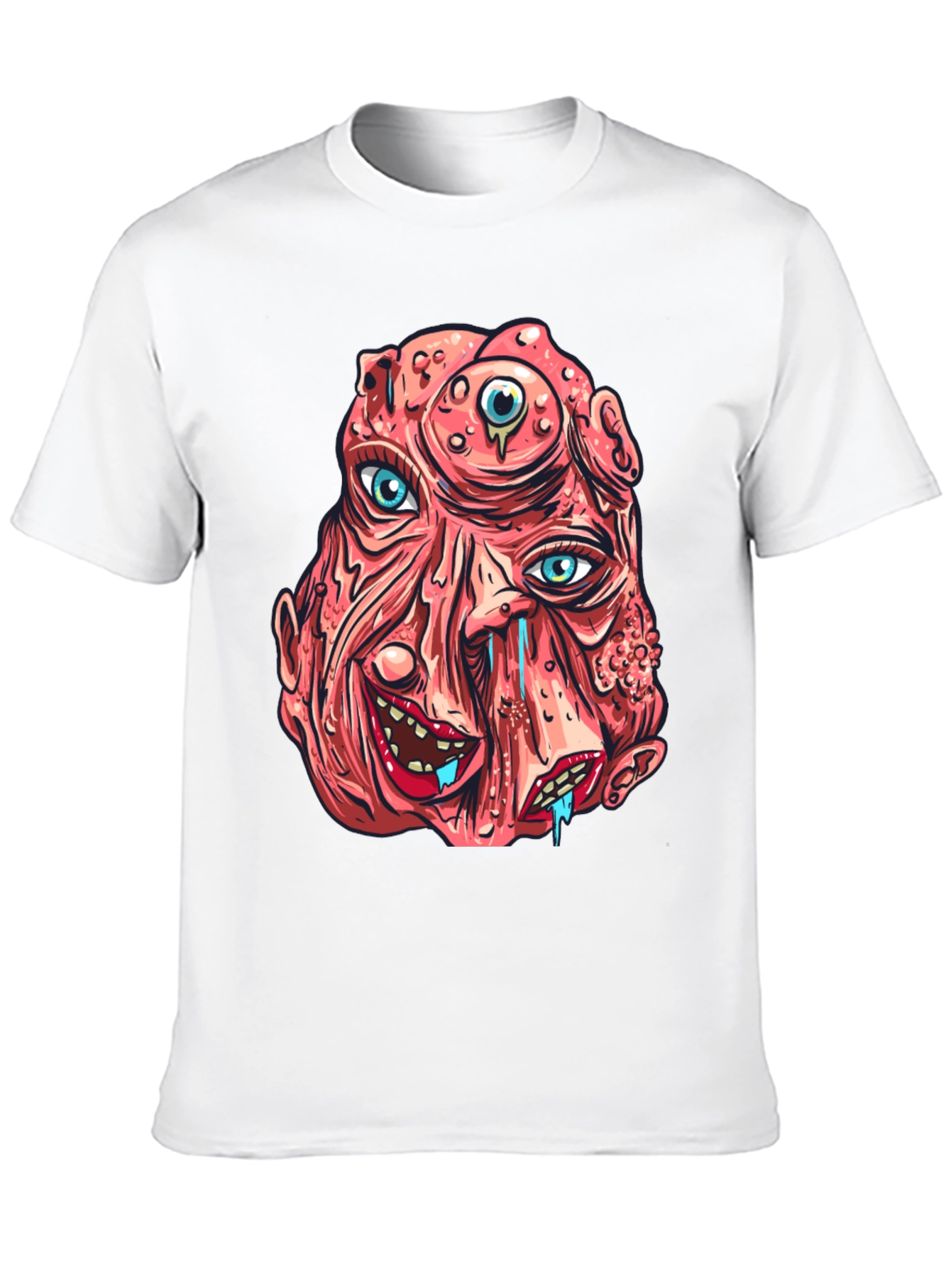 Unique Horror Graphic Print Black T-Shirt