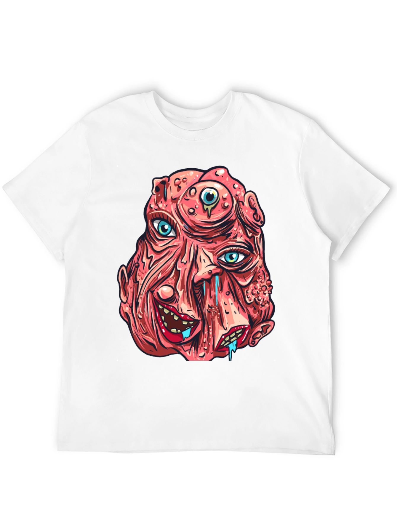 Unique Horror Graphic Print Black T-Shirt