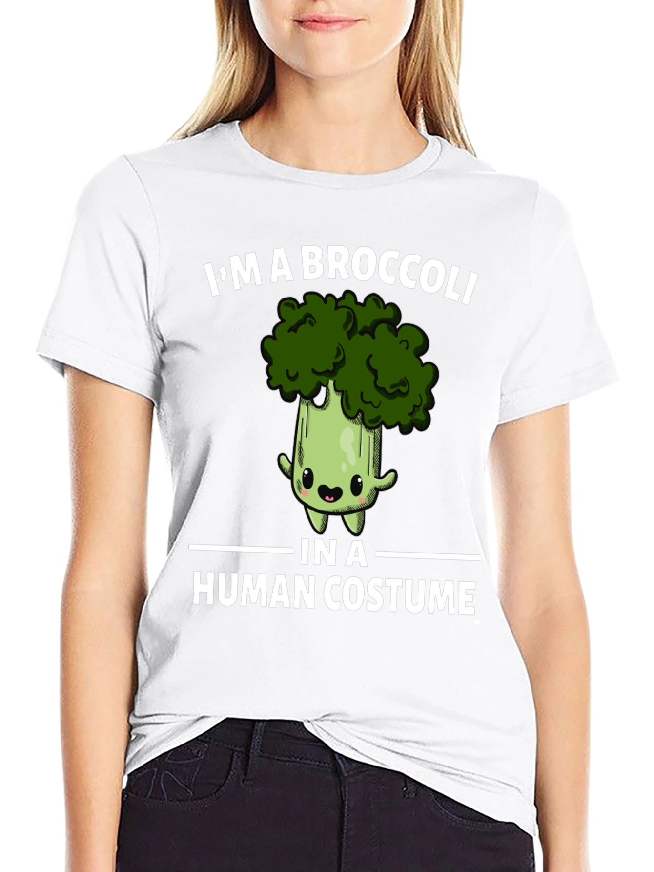 Broccoli in Human Costume Graphic Tee