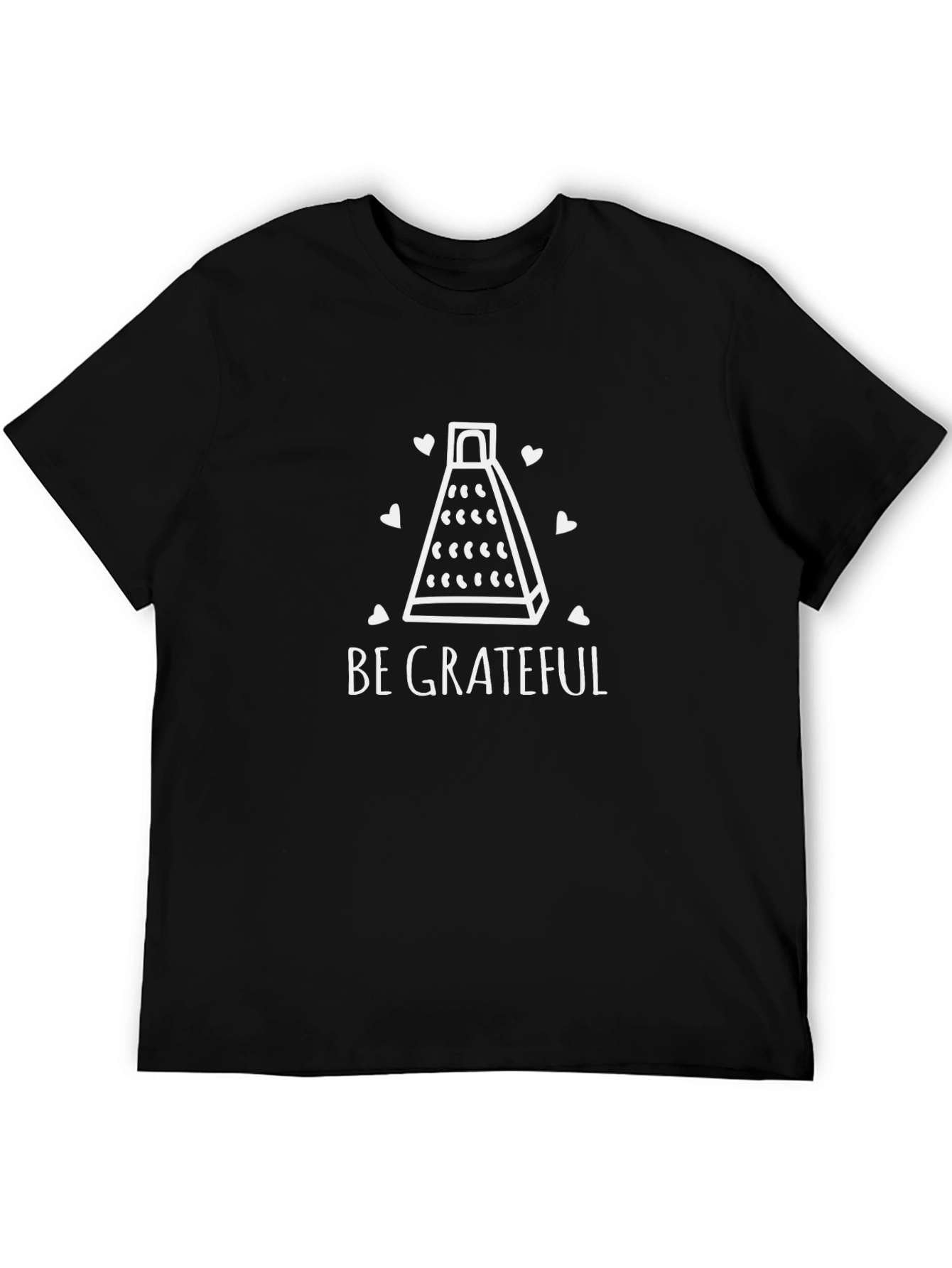 Be Grateful Grater Graphic Tee - Black Casual Shirt