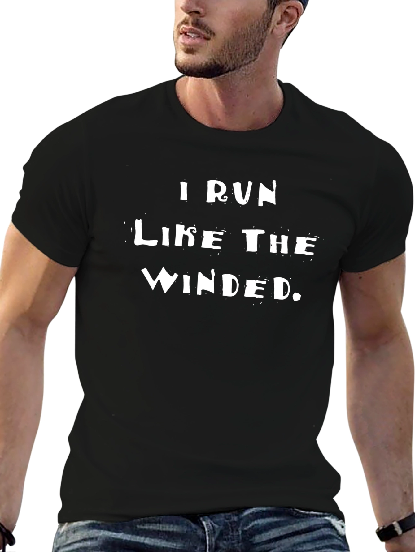 I Run Like The Winded Black T-Shirt