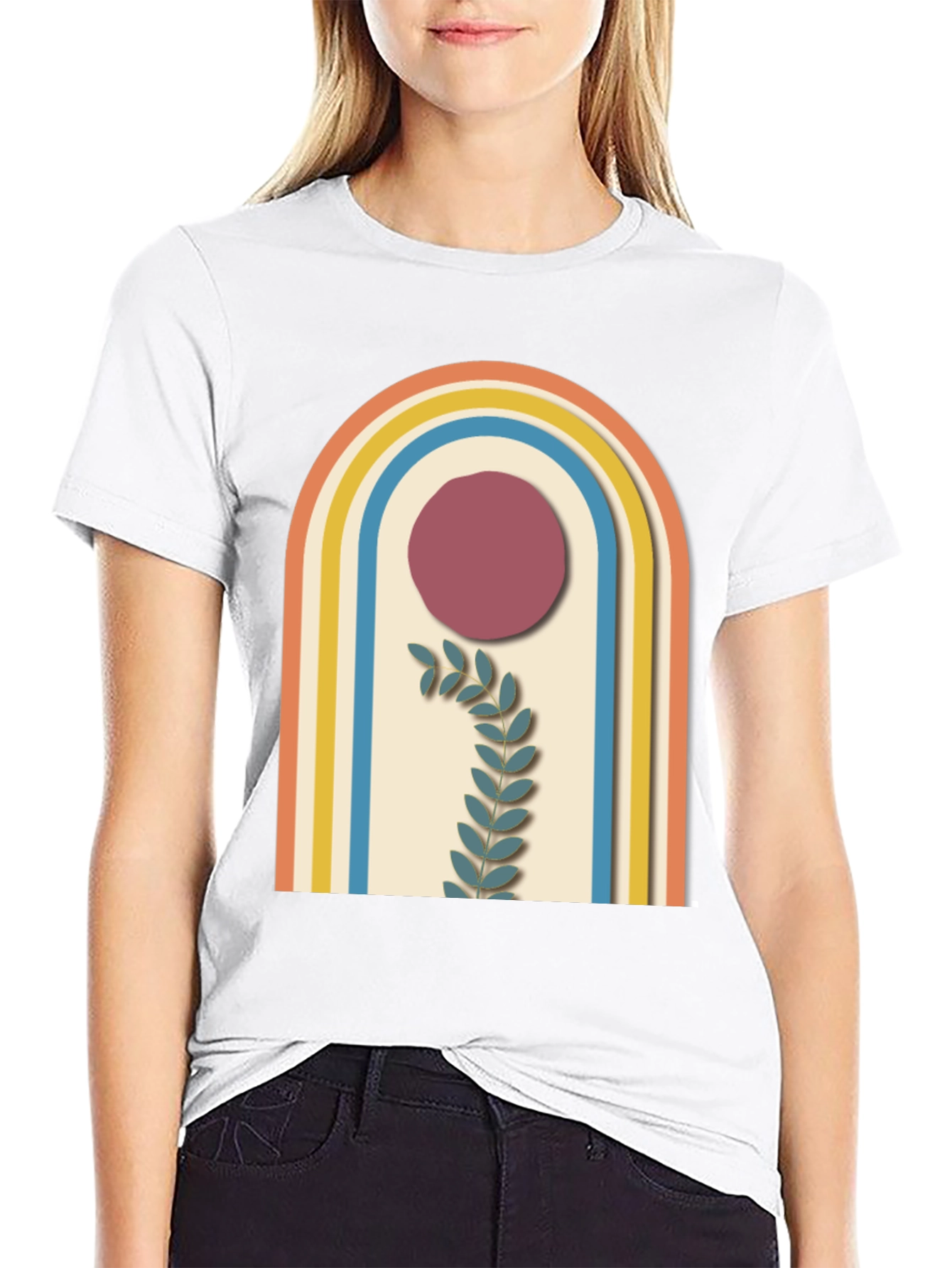 Retro Arch Graphic Tee - Stylish Casual Comfort