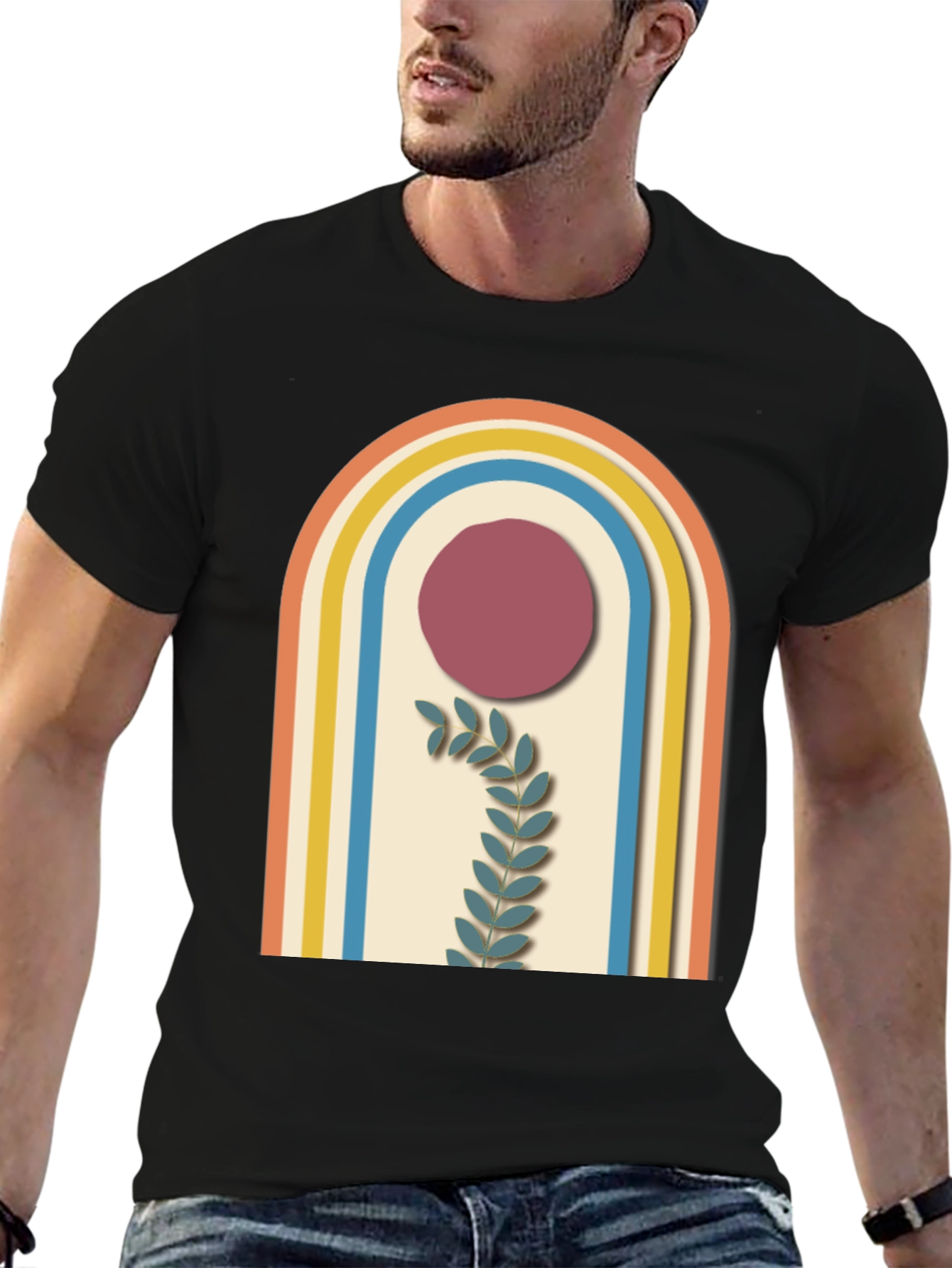Retro Arch Graphic Tee - Stylish Casual Comfort
