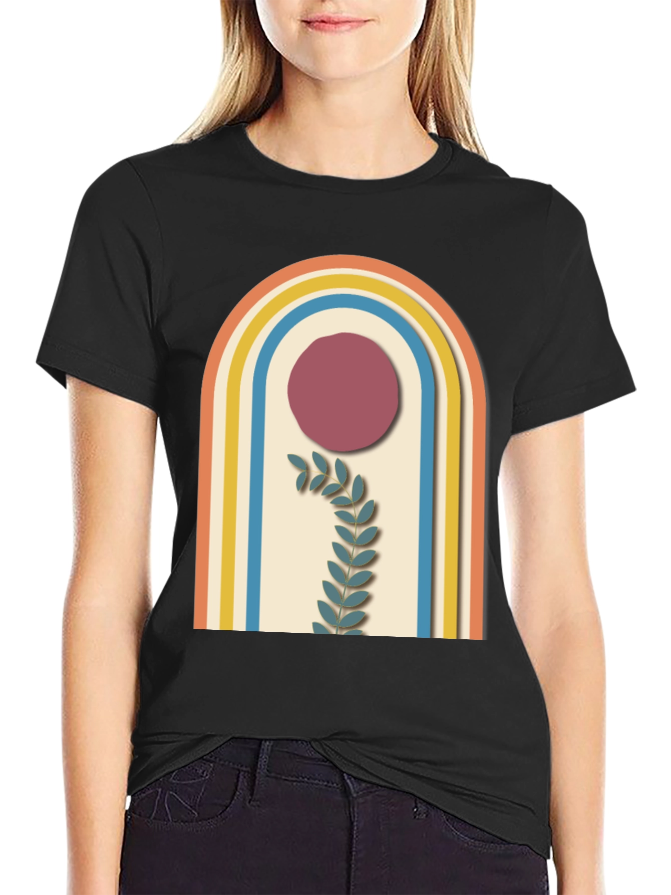Retro Arch Graphic Tee - Stylish Casual Comfort