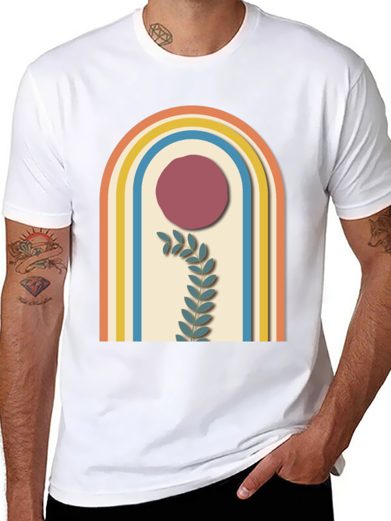 Retro Arch Graphic Tee - Stylish Casual Comfort