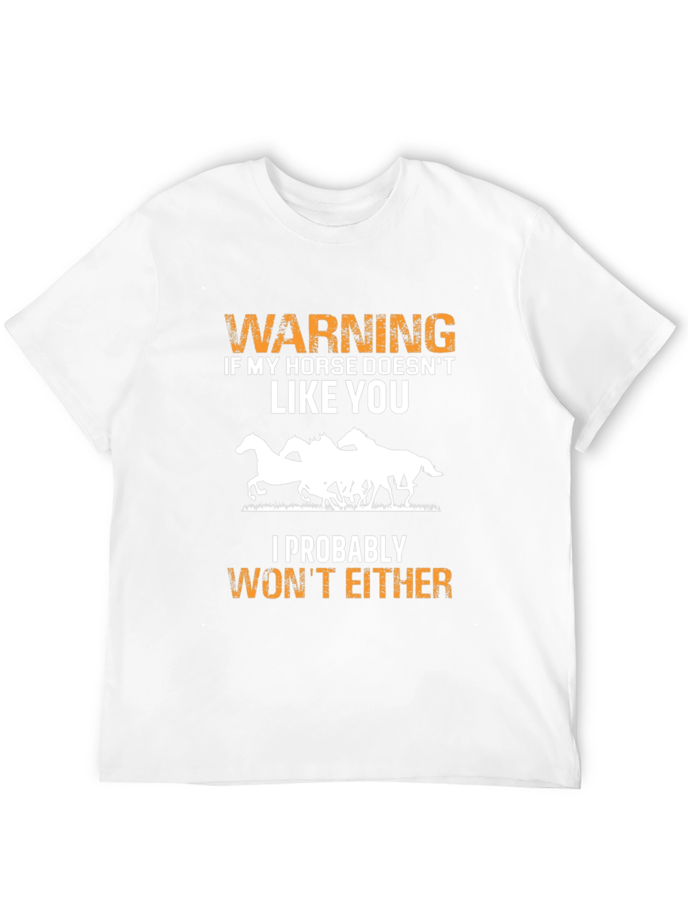 Warning Horse T-Shirt Funny Animal Lover Tee