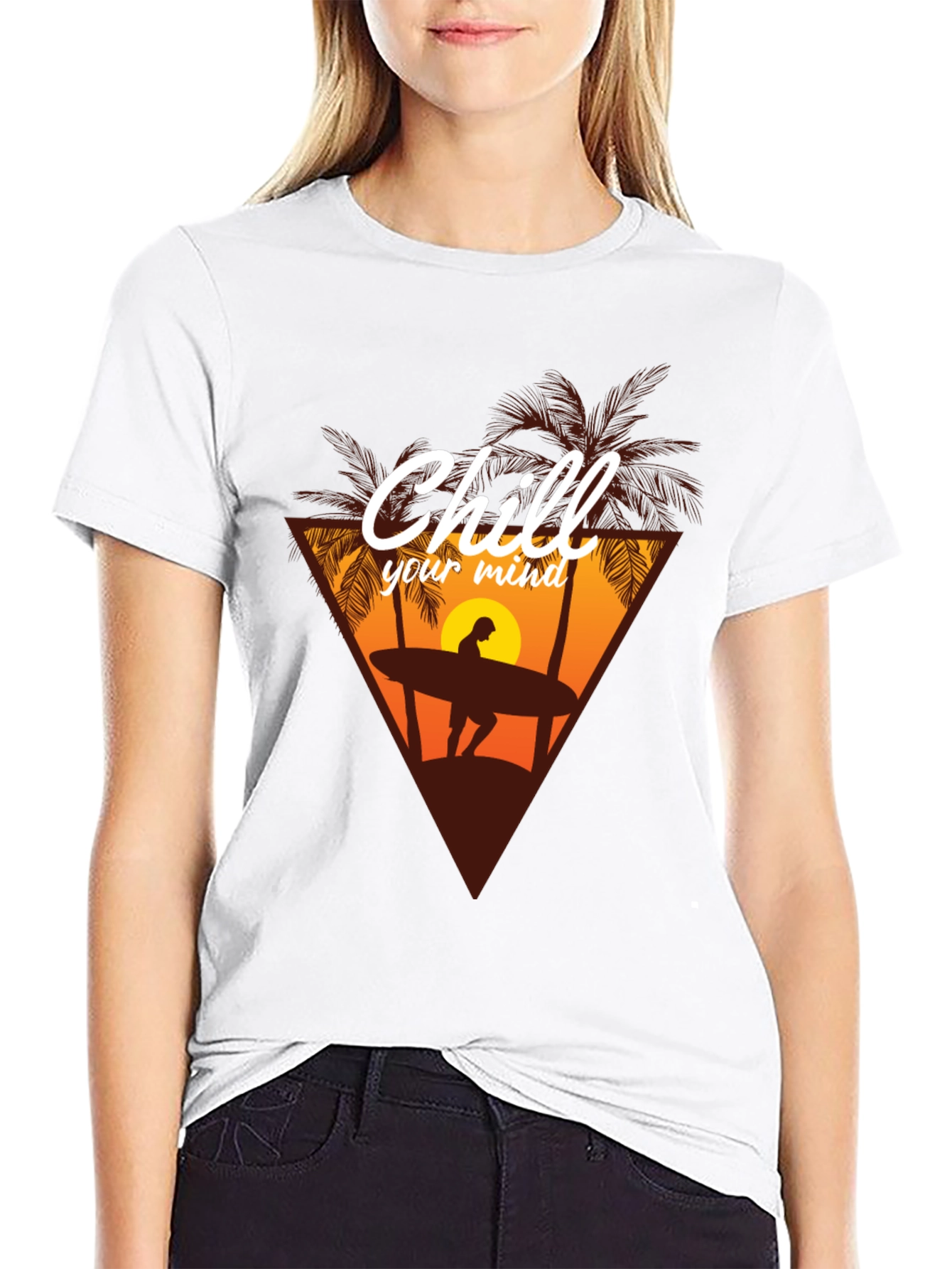 Chill Your Mind Black Graphic Tee
