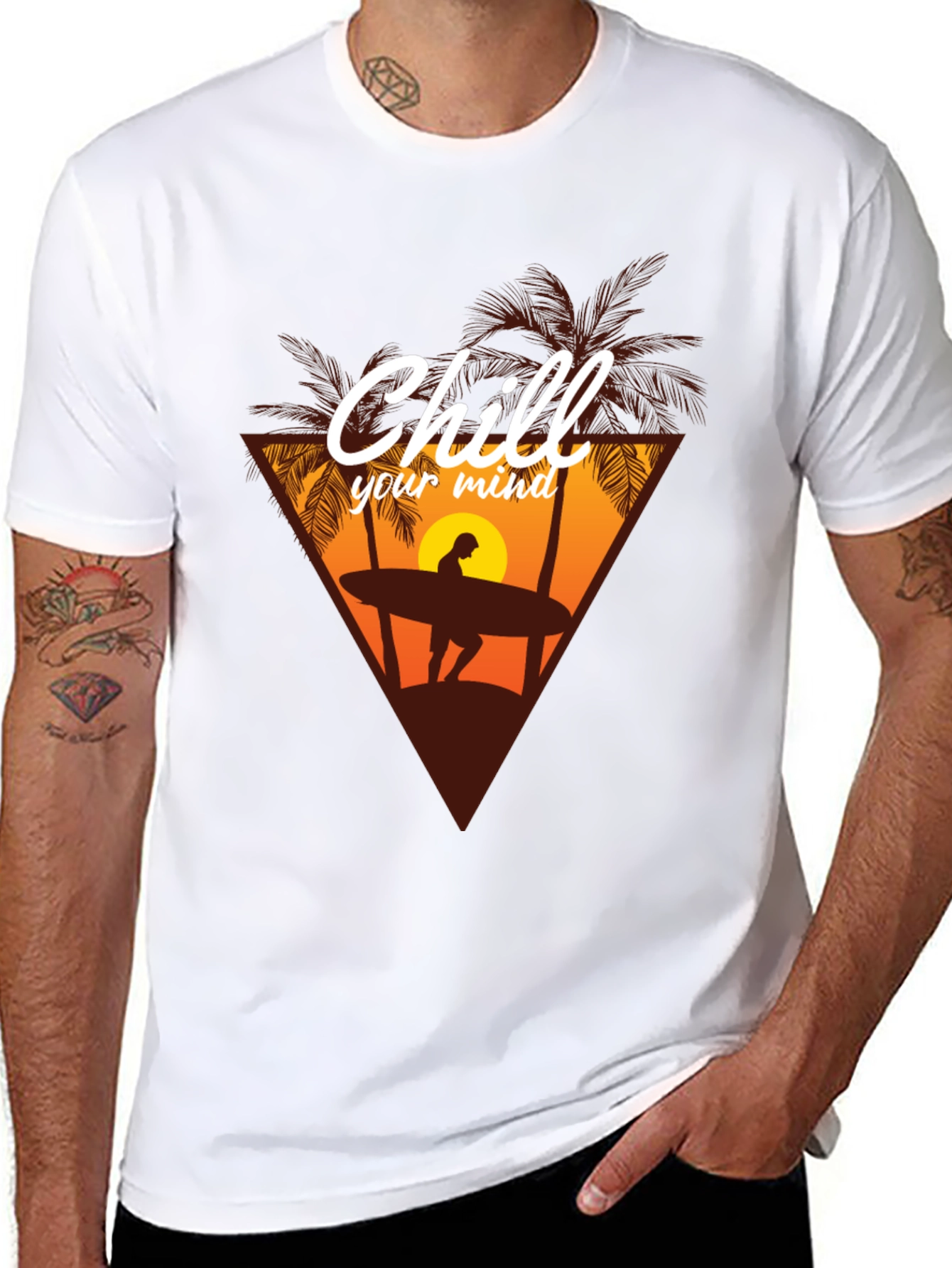 Chill Your Mind Black Graphic Tee