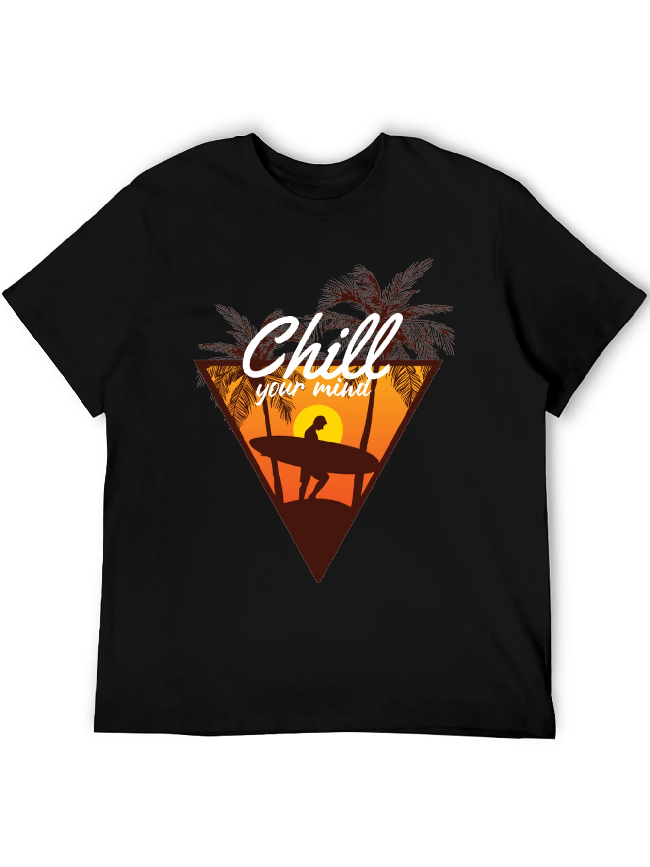 Chill Your Mind Black Graphic Tee