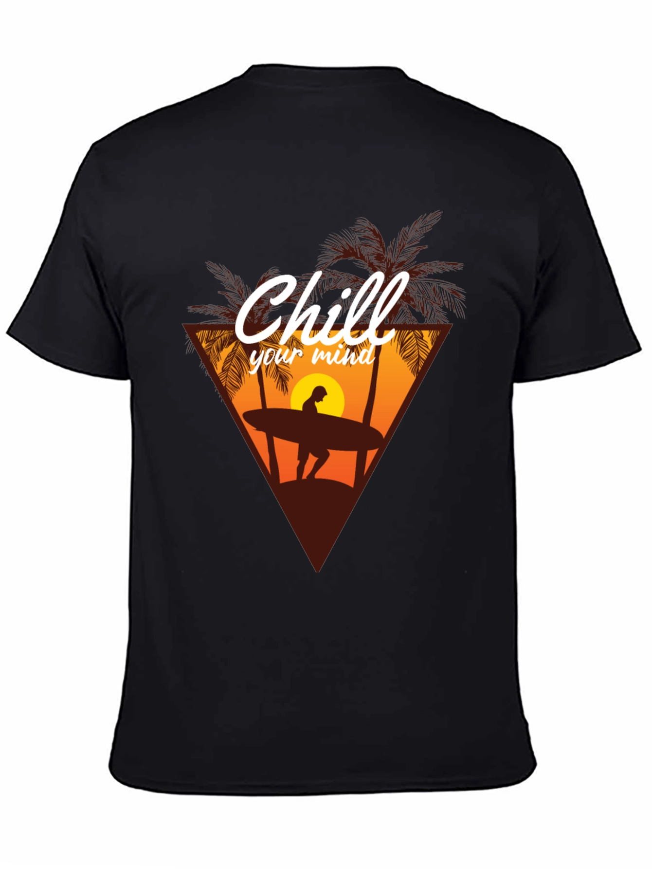 Chill Your Mind Black Graphic Tee