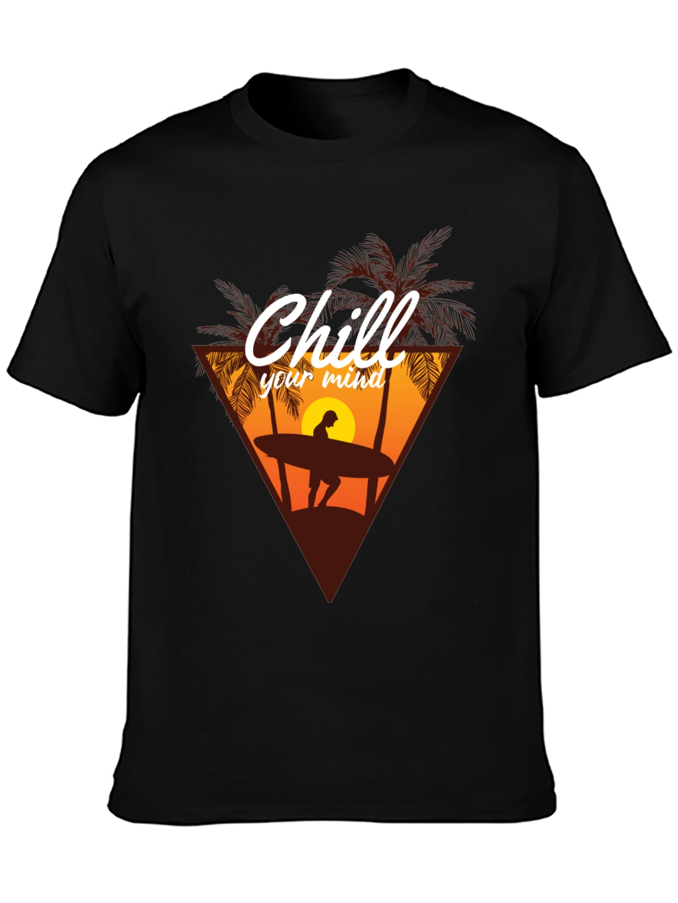 Chill Your Mind Black Graphic Tee