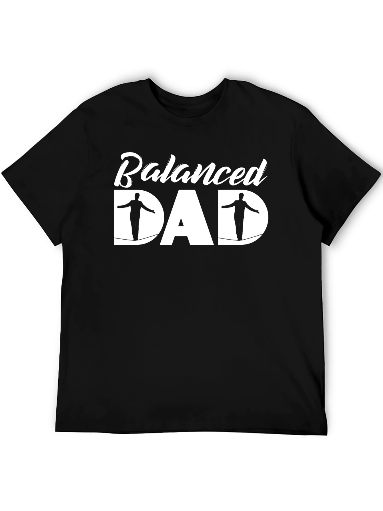 Balanced Dad Graphic Tee - Black Cotton T-Shirt