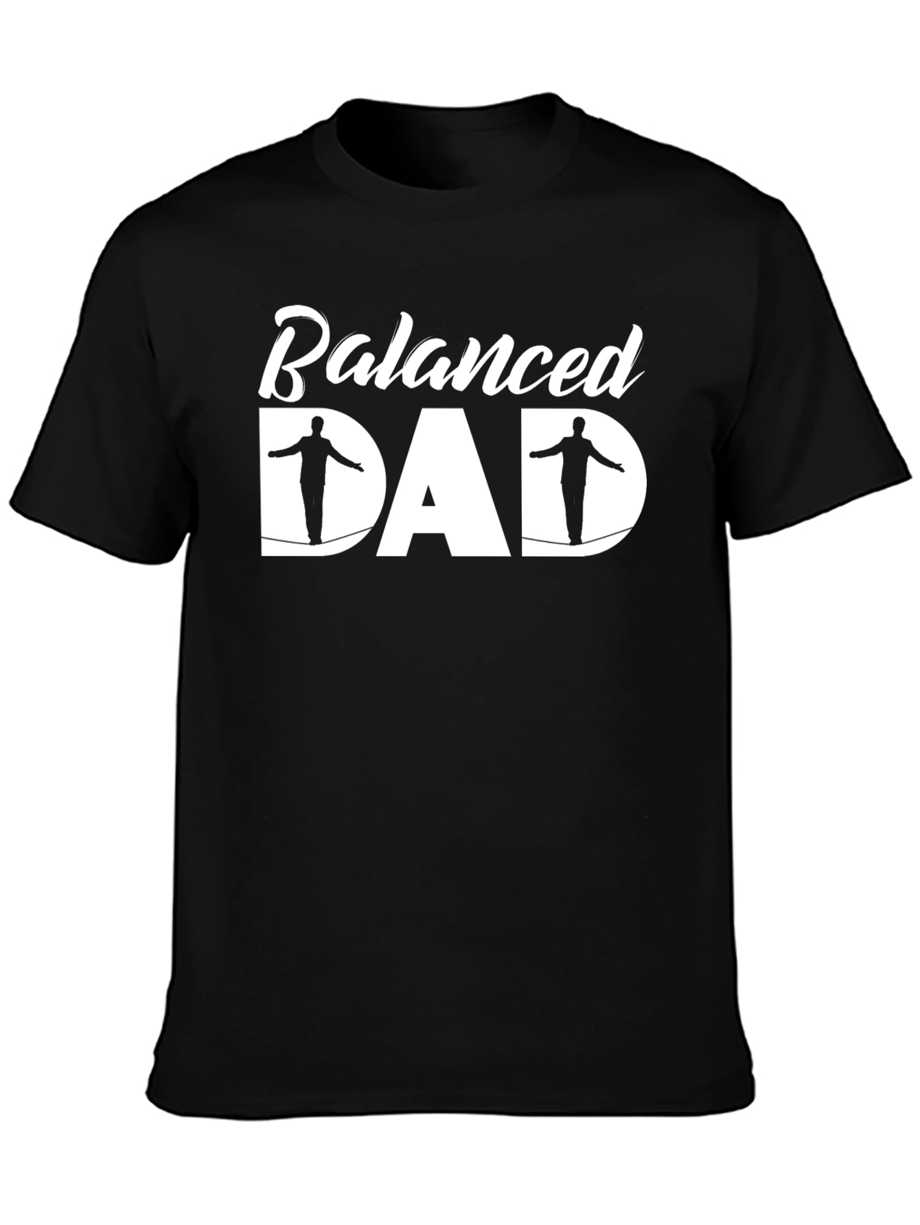 Balanced Dad Graphic Tee - Black Cotton T-Shirt