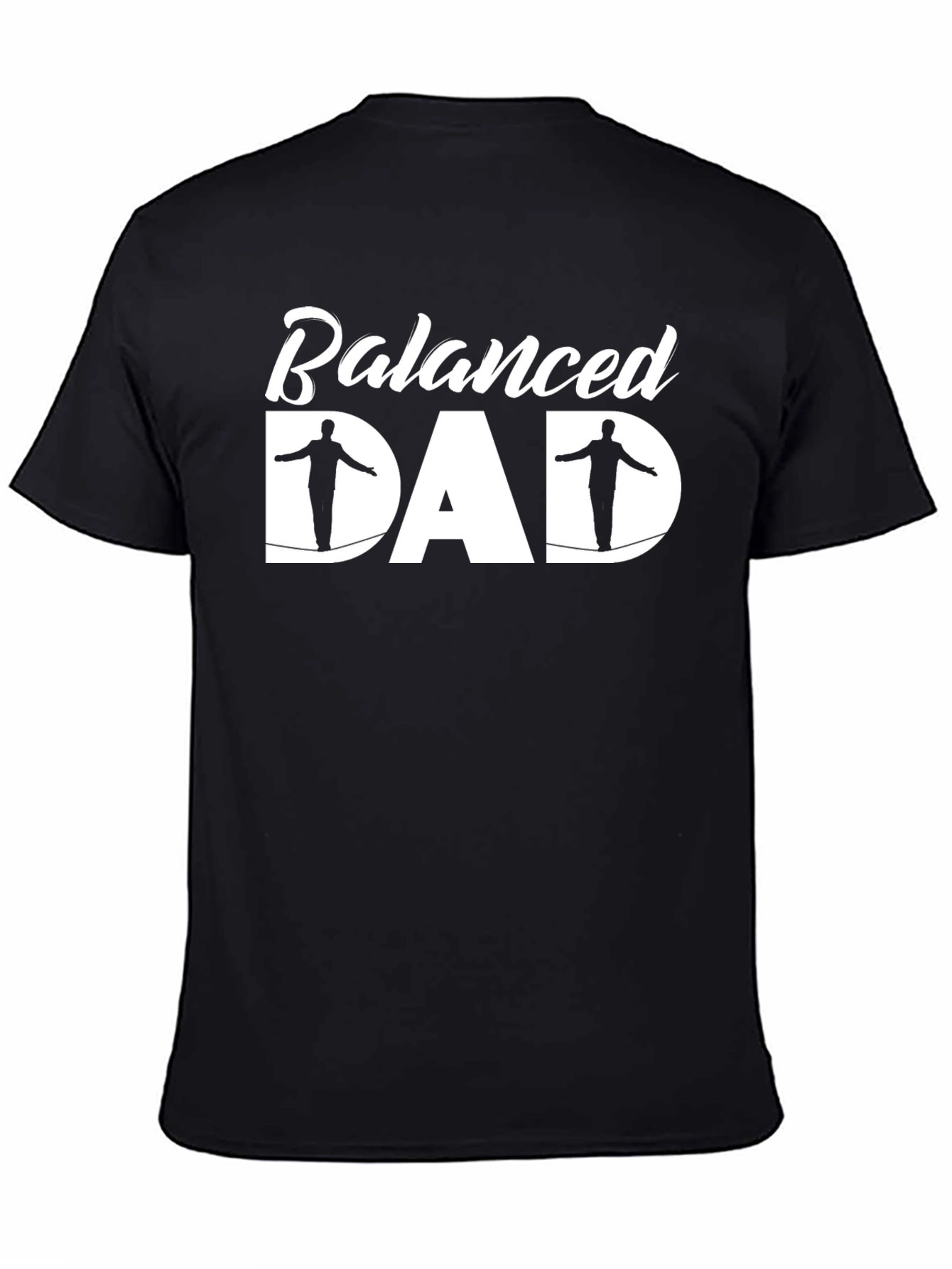Balanced Dad Graphic Tee - Black Cotton T-Shirt