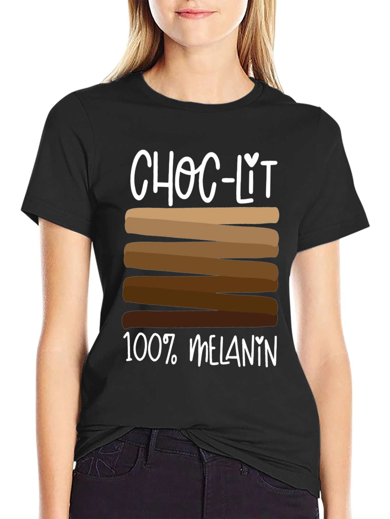Choc-Lit 100% Melanin T-Shirt - Black Pride Tee