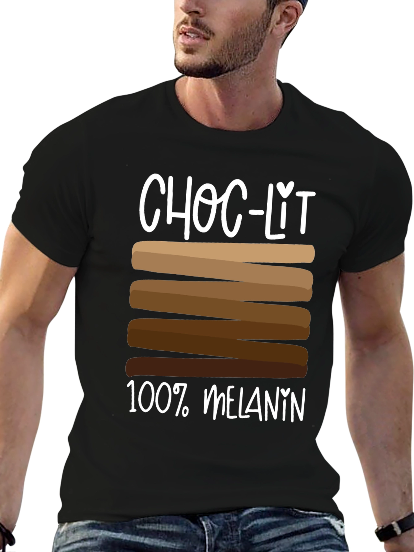 Choc-Lit 100% Melanin T-Shirt - Black Pride Tee