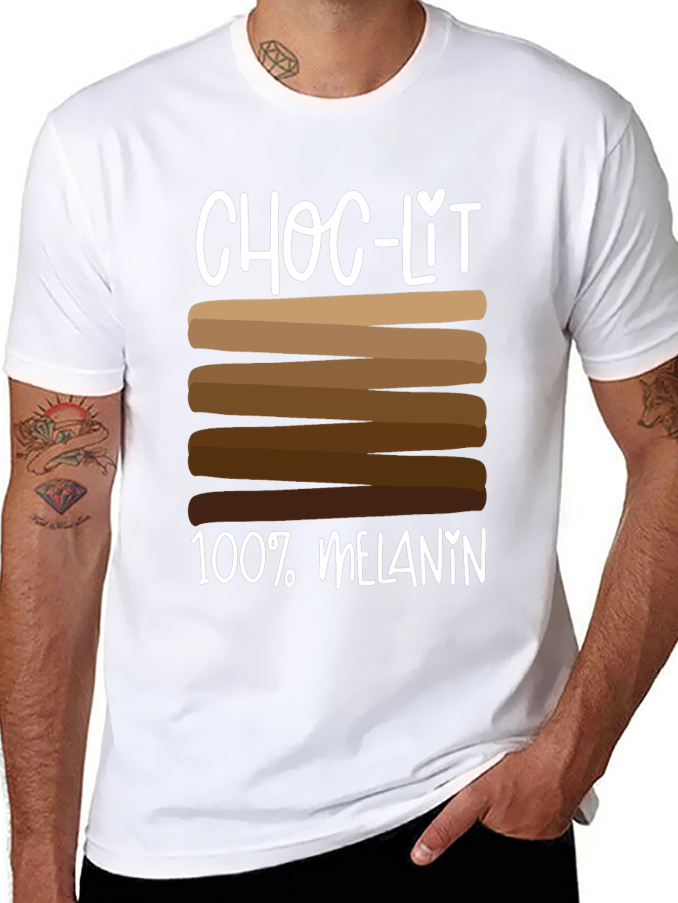 Choc-Lit 100% Melanin T-Shirt - Black Pride Tee