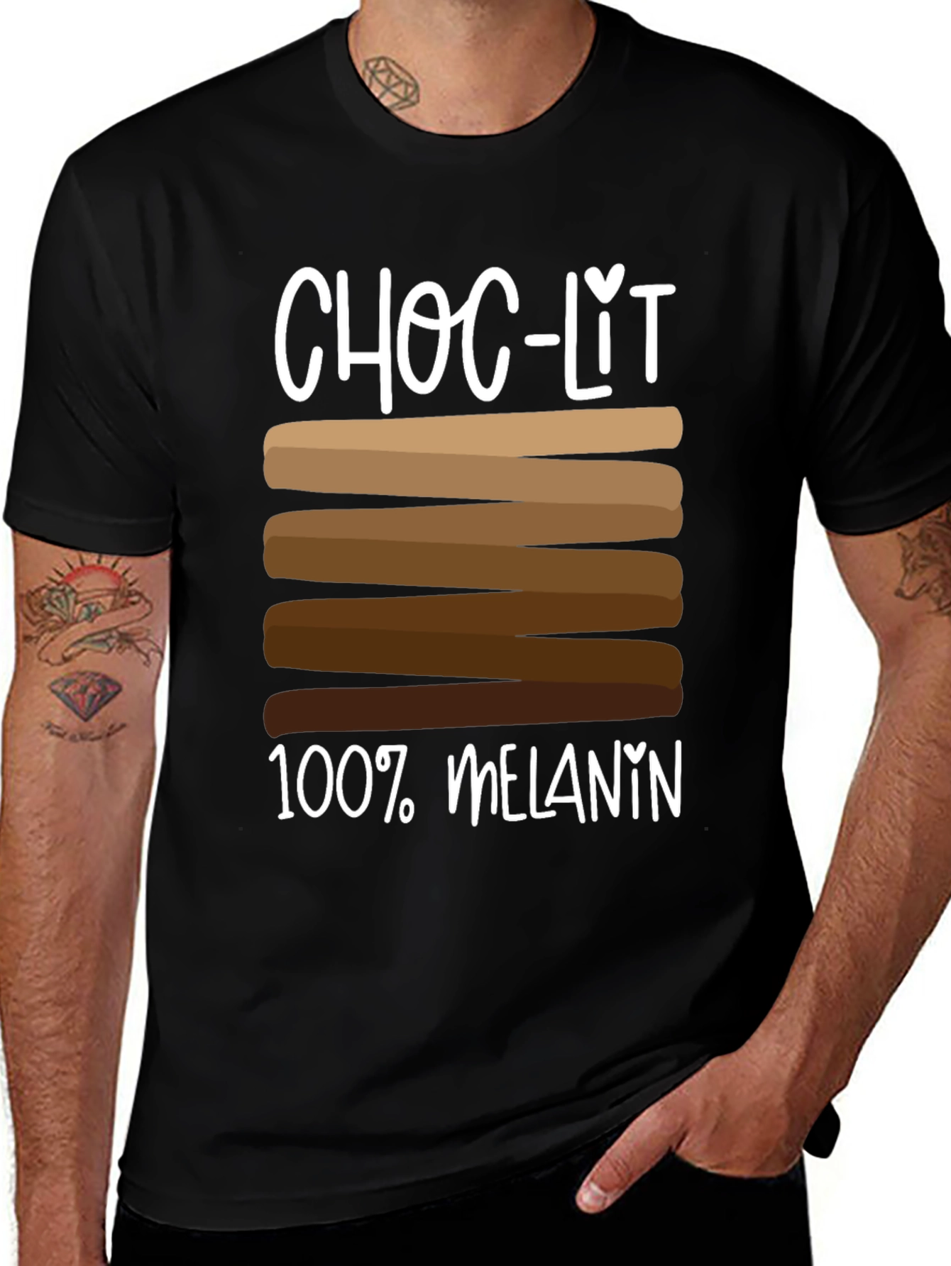 Choc-Lit 100% Melanin T-Shirt - Black Pride Tee