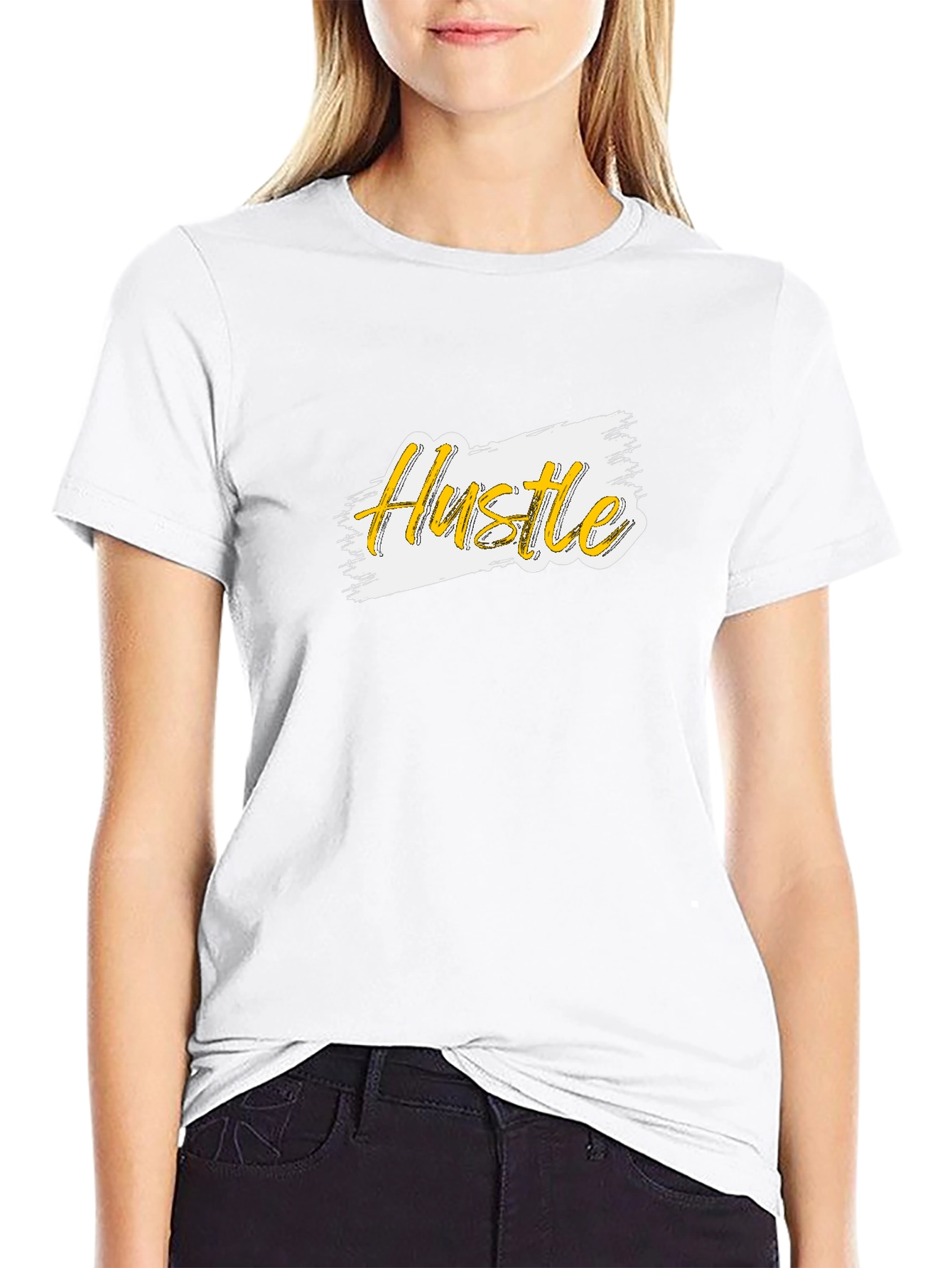 Hustle Graphic Print Black T-Shirt