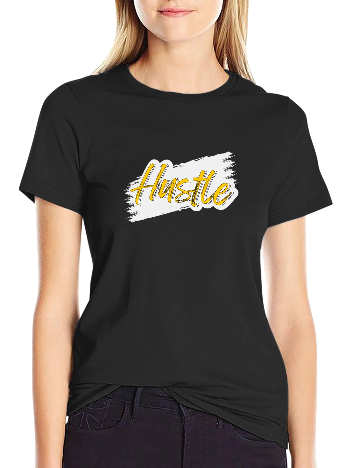 Hustle Graphic Print Black T-Shirt