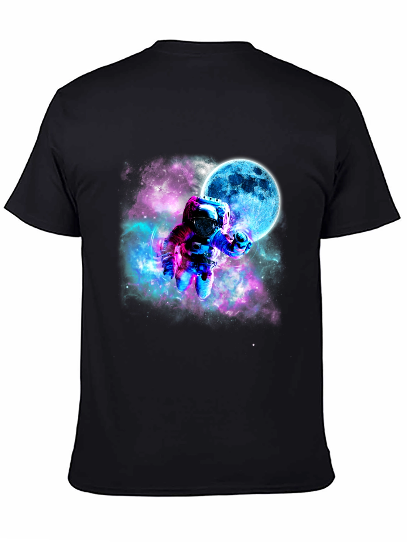 Astronaut Galaxy Black T-Shirt
