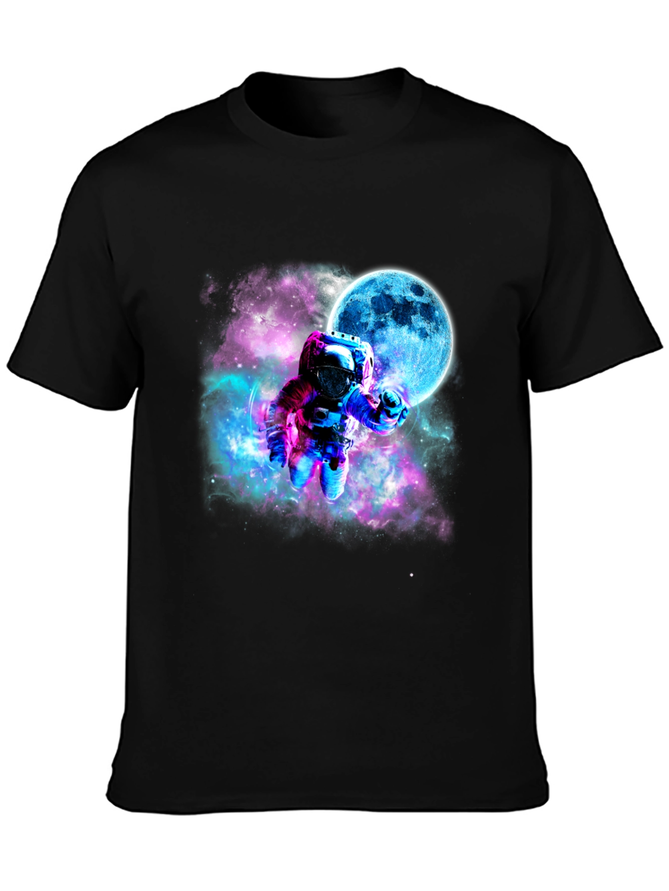 Astronaut Galaxy Black T-Shirt