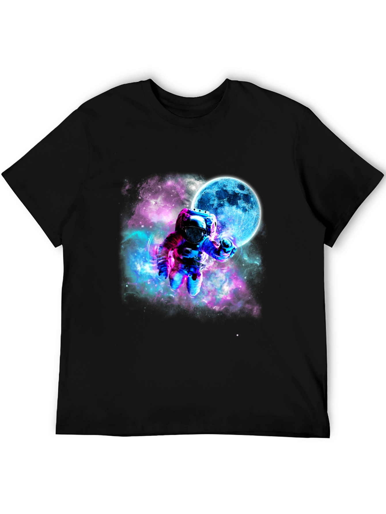 Astronaut Galaxy Black T-Shirt