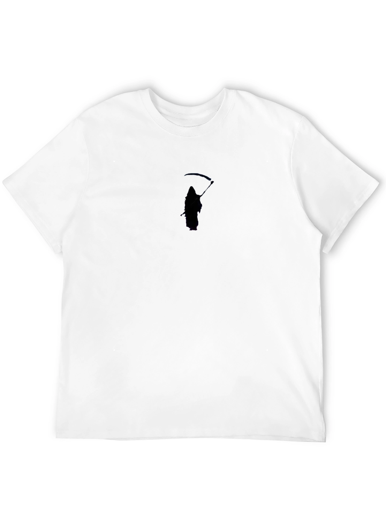 Grim Reaper Graphic Tee - Black Cotton Casual T-Shirt