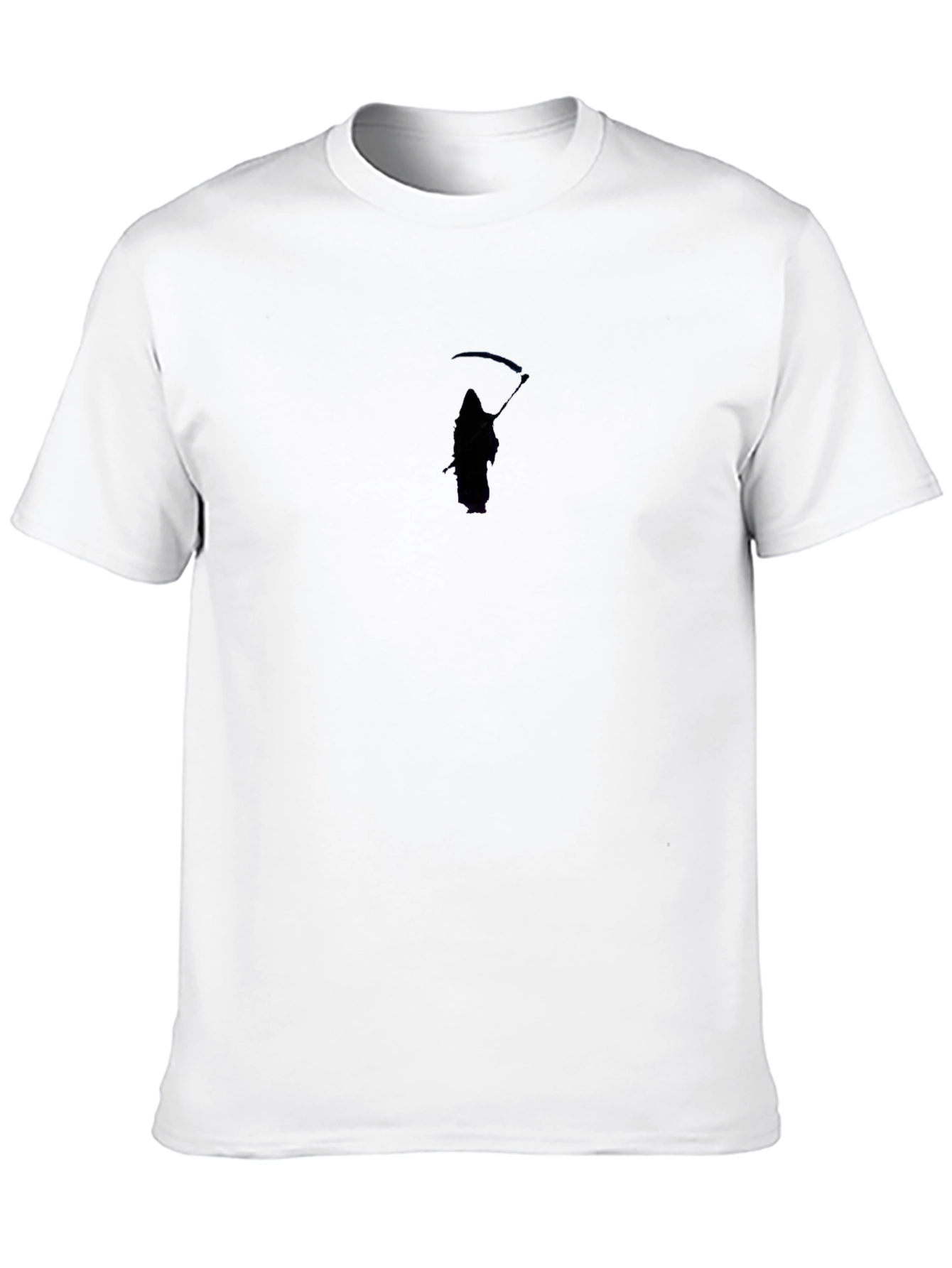 Grim Reaper Graphic Tee - Black Cotton Casual T-Shirt