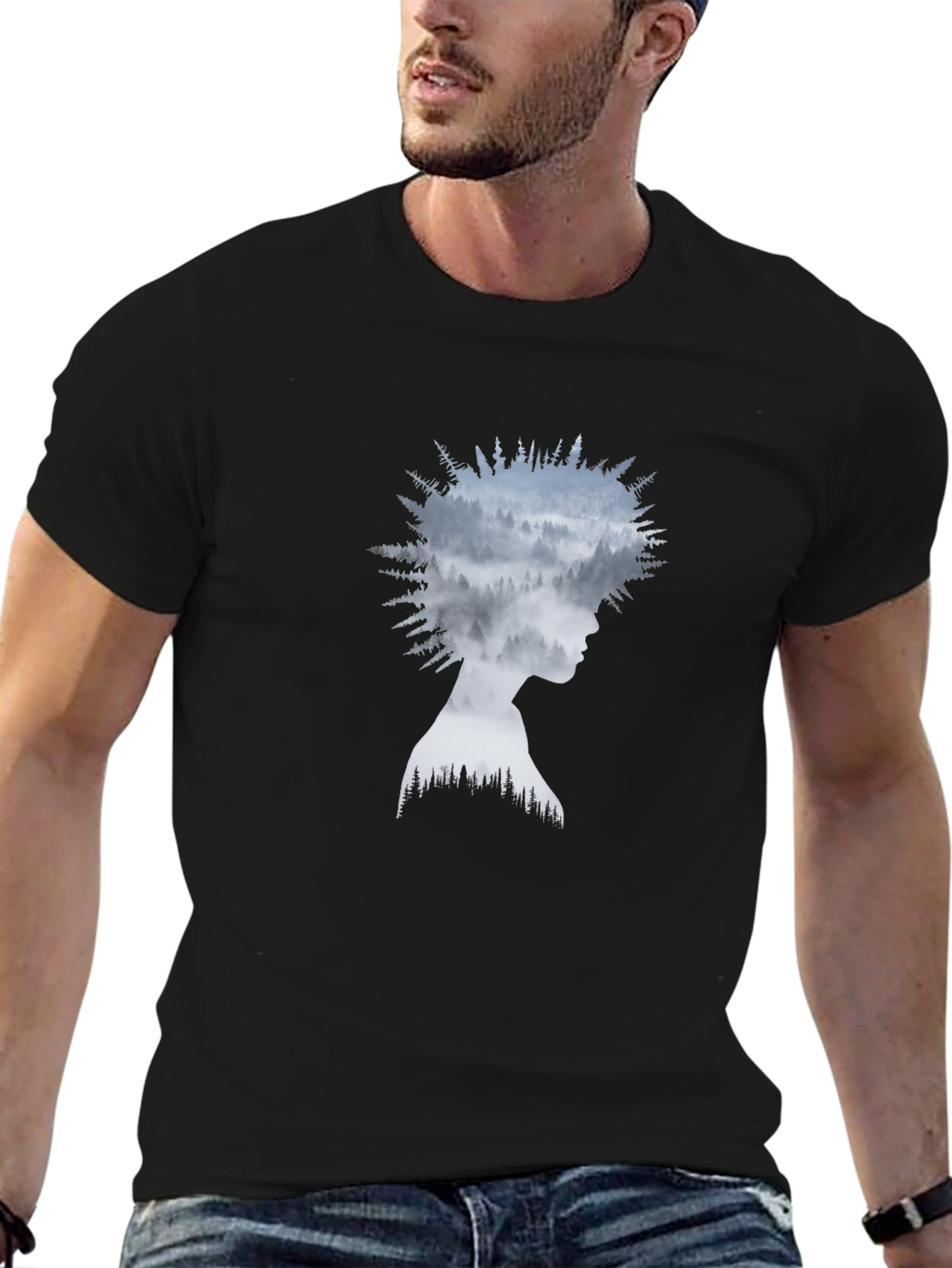 Nature Silhouette Graphic Tee - Stylish Unisex Fit