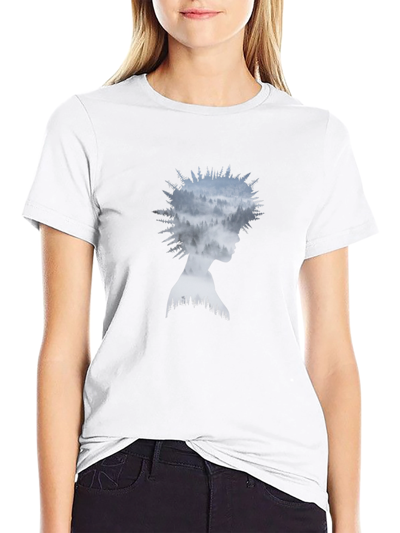 Nature Silhouette Graphic Tee - Stylish Unisex Fit