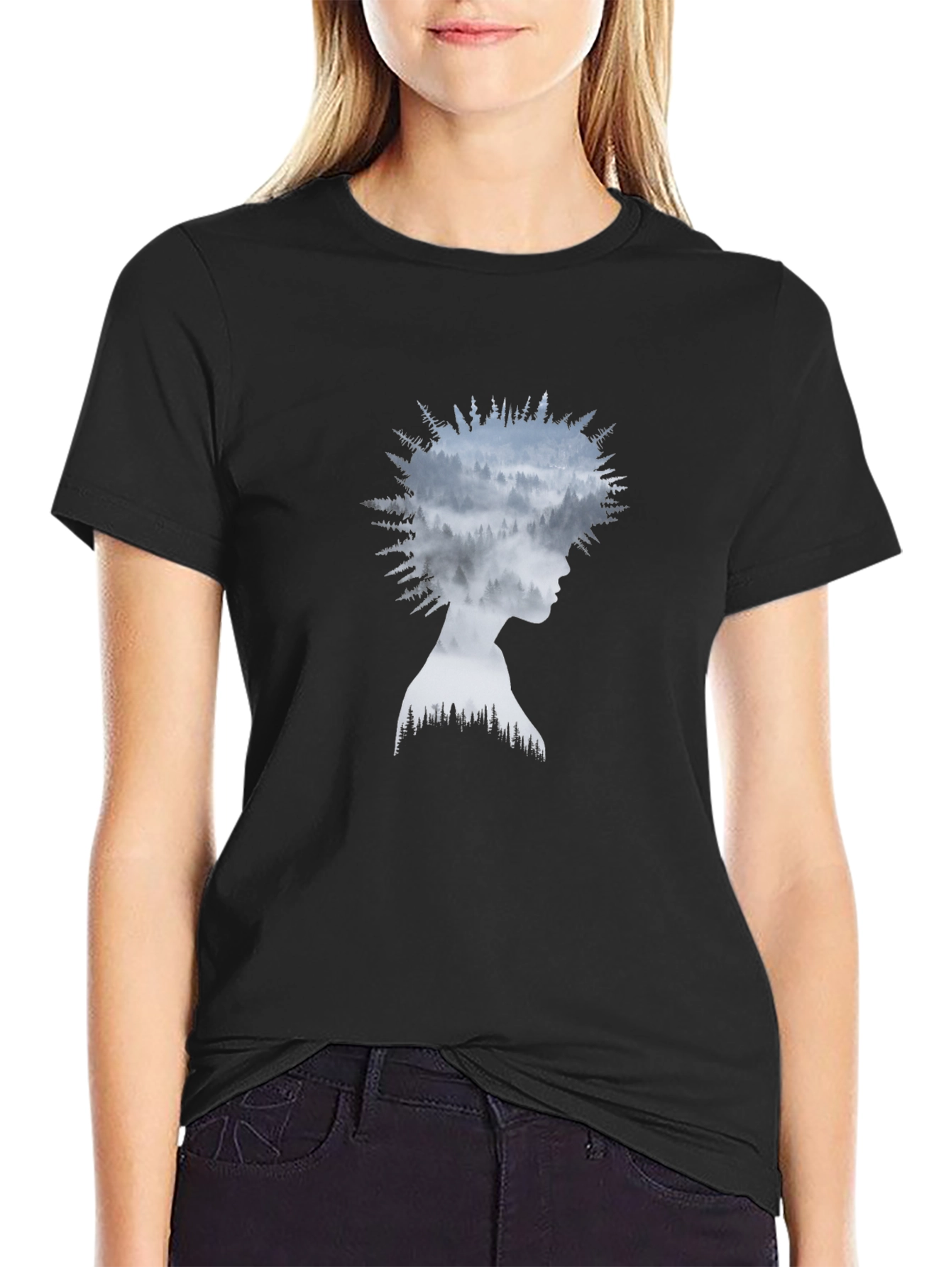 Nature Silhouette Graphic Tee - Stylish Unisex Fit