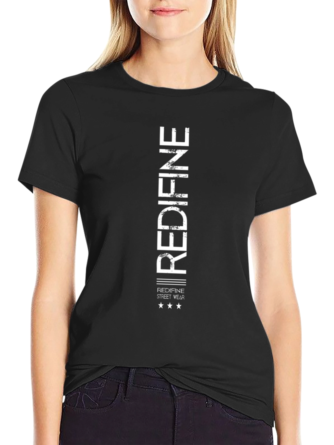 Redifine Streetwear Black Graphic Tee