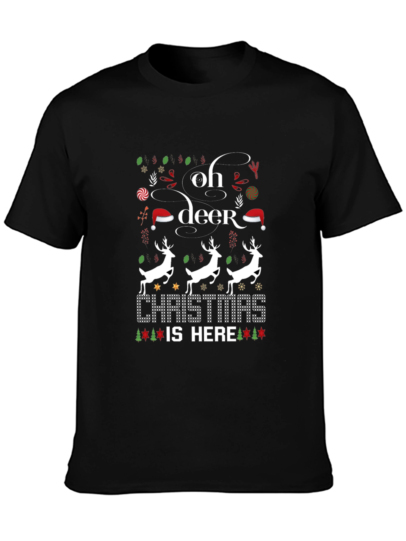 Oh Deer Christmas Is Here T-Shirt