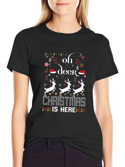 Oh Deer Christmas Is Here T-Shirt