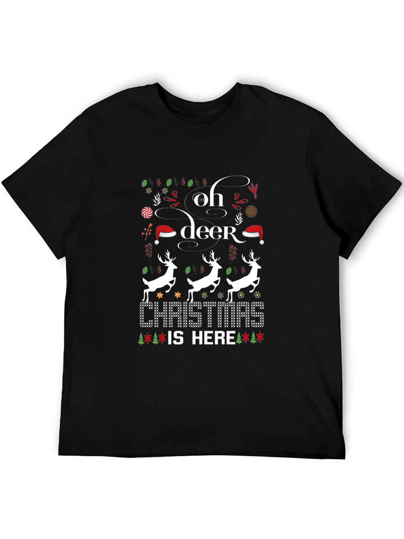 Oh Deer Christmas Is Here T-Shirt