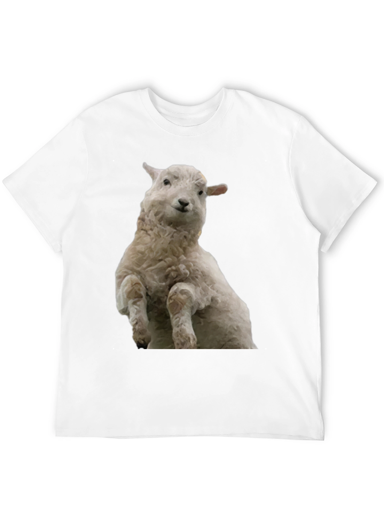 Black T-Shirt with Sheep Graphic