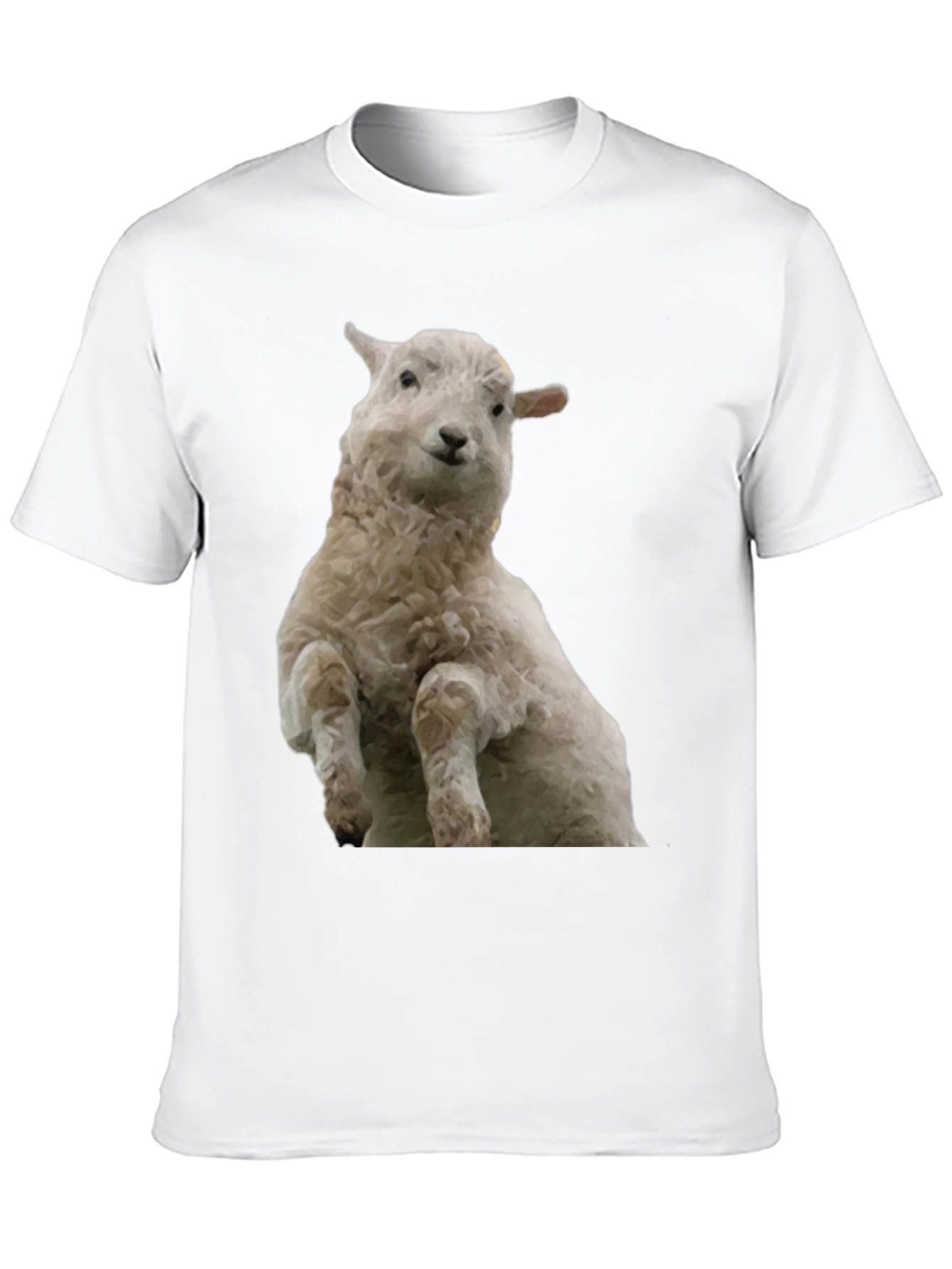 Black T-Shirt with Sheep Graphic