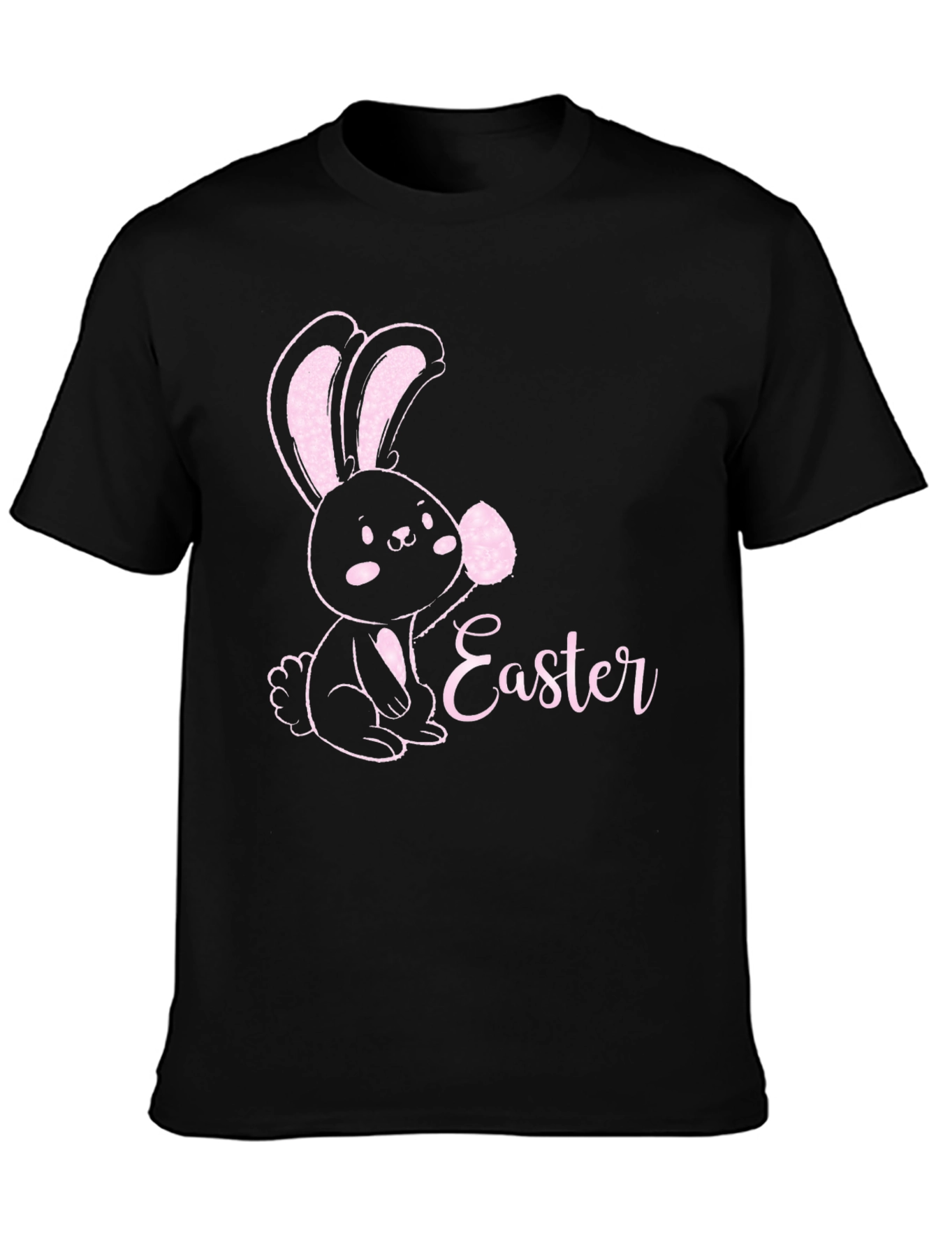 Easter Bunny T-Shirt Cute Black Tee