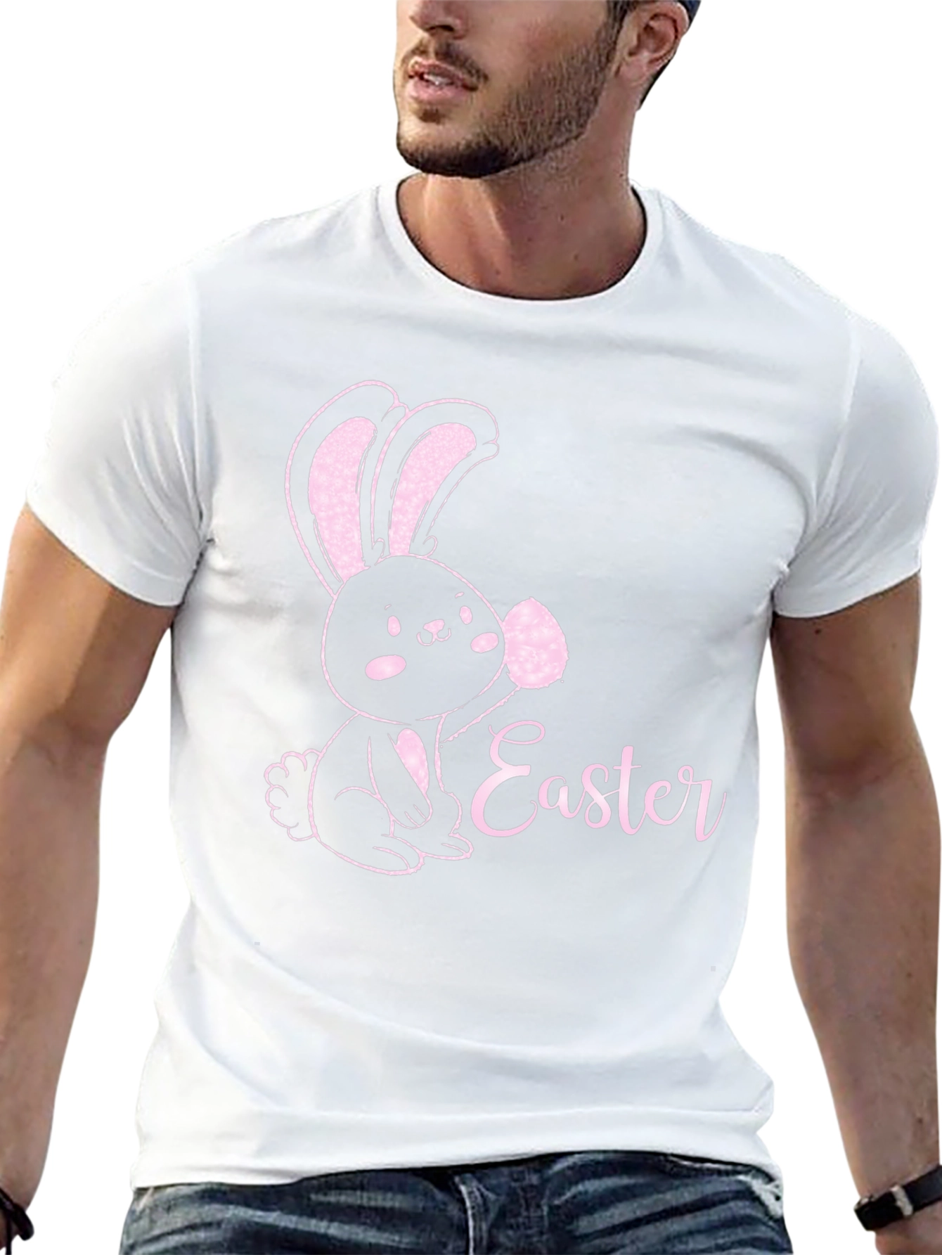 Easter Bunny T-Shirt Cute Black Tee